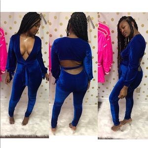 Blue jumpsuit